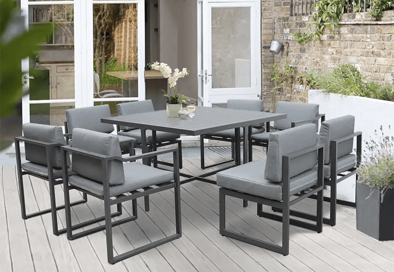 Kettler Menos Versa 8 Seat Compact Dining Set 3 Kettler Menos Versa 8 Seat Compact Dining Set