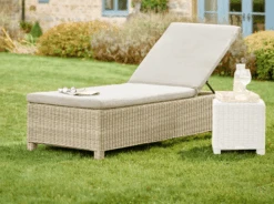 Kettler Palma Lounger In Oyster And Stone