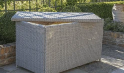 Kettler Palma Storage Box In White Wash -Green Garden World l palma storage box