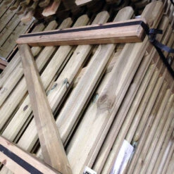 Wooden Picket Garden Gate Hand Built With FSC Tanalised Treated Wood - 90cm (3ft) Tall X 90cm (3ft) -Green Garden World l picket gate main 2 zpsjeyn30rq