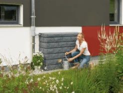 Garantia Rocky Wall Tank, 400 Litres, In Dark Granite