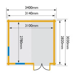 Rowlinson Garden Retreat Log Cabin In A Natural Finish -Green Garden World l rowlinson garden retreat 4