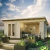 Rowlinson Oasis Garden Cabin In A Natural Finish -Green Garden World l rowlinson oasis garden cabin