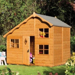 Rowlinson Playaway Swiss Cottage Play House In A Honey-Brown Finish