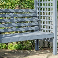 Rowlinson Sorrento Seat In Grey -Green Garden World l rowlinson sorrento arch grey 3