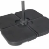 Norfolk Leisure Royce 100kg Four Part Parasol Base - Black 1 Norfolk Leisure Royce 100kg Four Part Parasol Base - Black -Green Garden World l royce 4part base