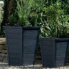 Stewart Tall Taper Planter In Anthracite - 36cm Diameter