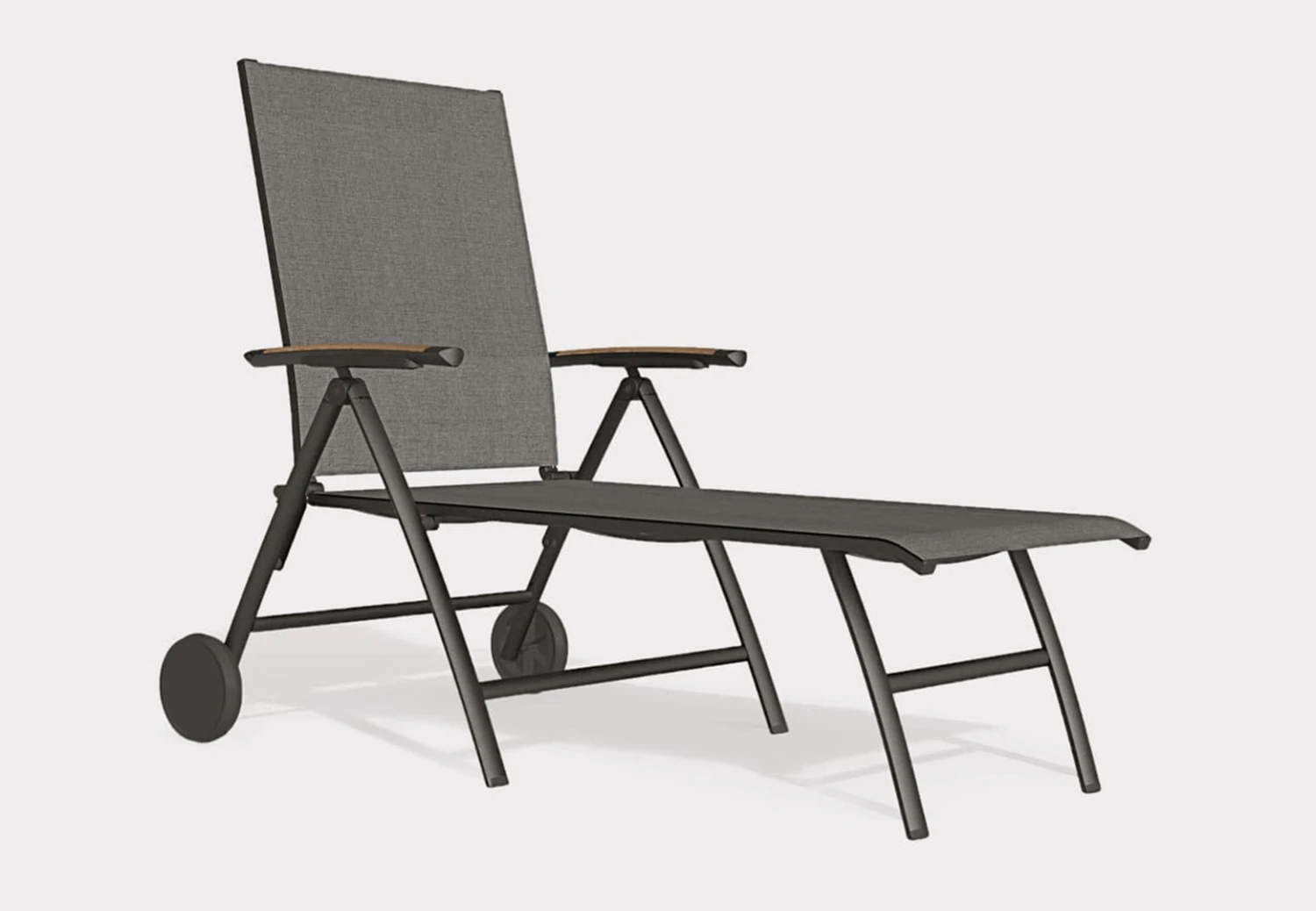 Kettler Surf Active Folding Lounger In Iron Grey 3 Kettler Surf Active Folding Lounger In Iron Grey