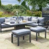 Norfolk Leisure Titchwell Corner Sofa Set With Gas Adjustable Table In Anthracite -Green Garden World l titchwell corner sofa set adj table grey