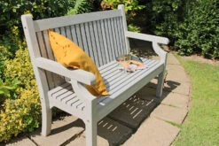 Winawood Sandwick 3 Seater Wood Effect Garden Bench In Stone Grey