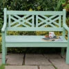 Winawood Speyside 2 Seater Wood Effect Garden Bench In Duck Egg Green -Green Garden World l winawood speyside 2seater duck egg green
