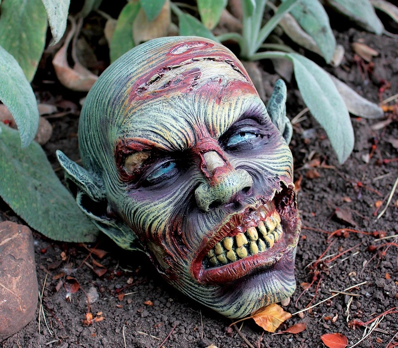 Lost Zombie Head Resin Garden Ornament By Design Toscano 3 Lost Zombie Head Resin Garden Ornament By Design Toscano