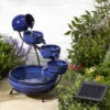 Solar Neptune Blue Cascade Water Fountain 2 Solar Neptune Blue Cascade Water Fountain -Green Garden World neptune cascade giant