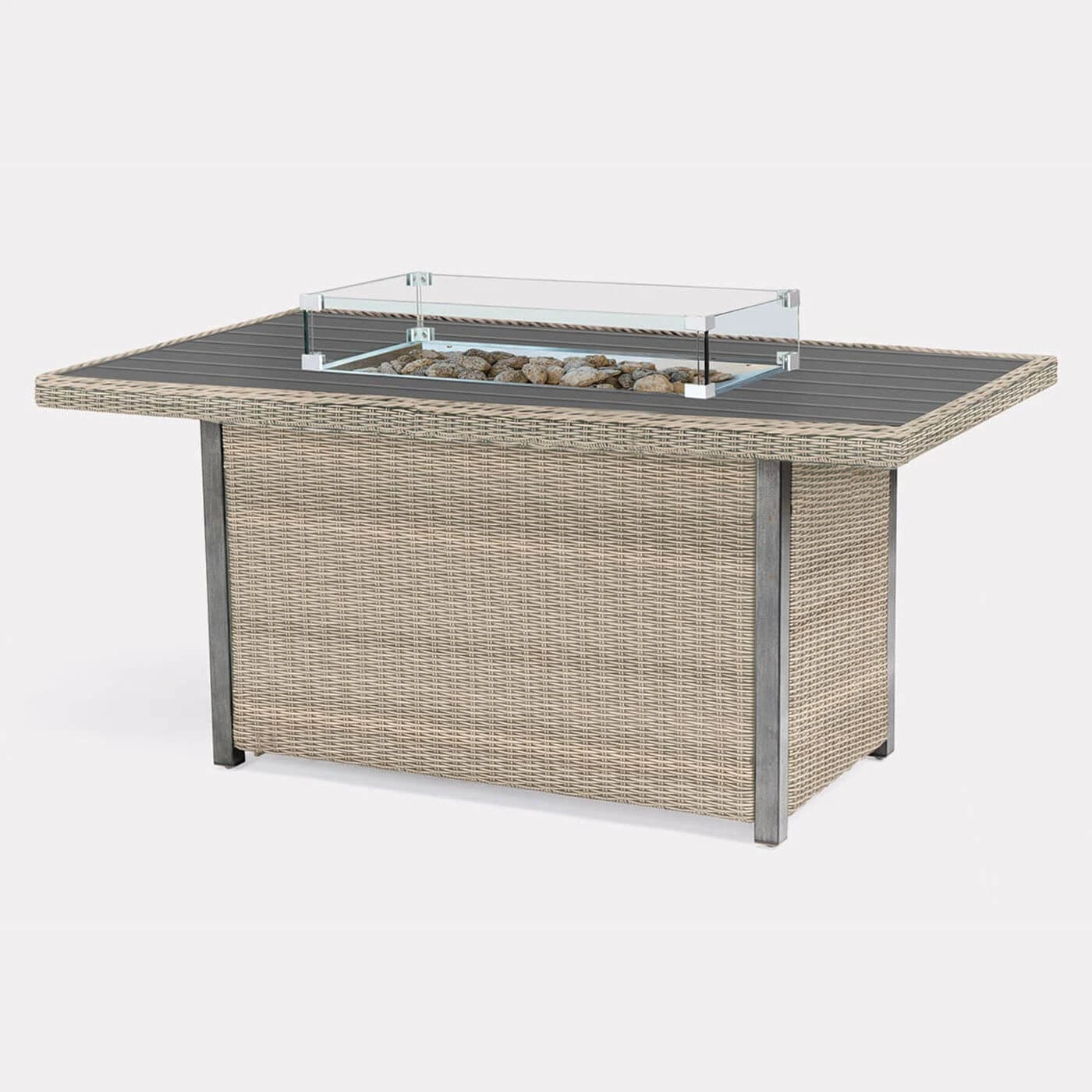 Kettler Palma Right Hand Corner Sofa With Fire Pit Table In Oyster And Stone 5 Kettler Palma Right Hand Corner Sofa With Fire Pit Table In Oyster And Stone - Image 3