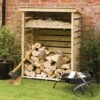 Rowlinson Small Log Store -Green Garden World rowlinson log store small