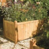 Timber Rectangular Planter -Green Garden World rowlinson rectangular timber planter small