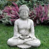 Small Robed Buddha Garden Ornament - BD6 -Green Garden World small robed buddha garden ornaments