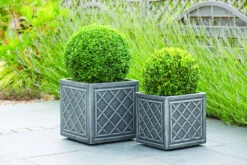 Lead Effect Square Planter