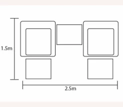Hartman Vienna Reclining Companion Set - Xerix/Slate -Green Garden World vienna comp