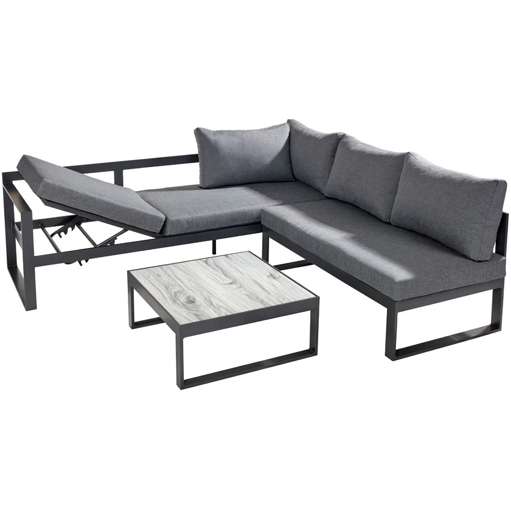 Hartman Vienna Square Corner Sofa Lounge Set With Integrated Lounger In Xerix / Slate 7 Hartman Vienna Square Corner Sofa Lounge Set With Integrated Lounger In Xerix / Slate - Image 5