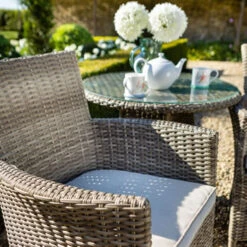 Hartman Westbury Bistro Set In Beech / Dove 8 Hartman Westbury Bistro Set In Beech / Dove -Green Garden World westbury bistro detail large