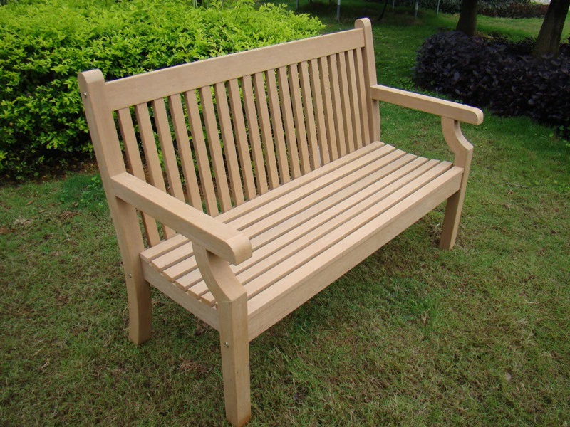 Sandwick Winawood 4 Seater Wood Effect Garden Bench - Teak Finish 3 Sandwick Winawood 4 Seater Wood Effect Garden Bench - Teak Finish